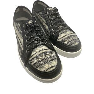 TRAQ by Alegria Sneaq Sz 8 Sari Black Multi Textile Fabric Casual Tennis Shoes